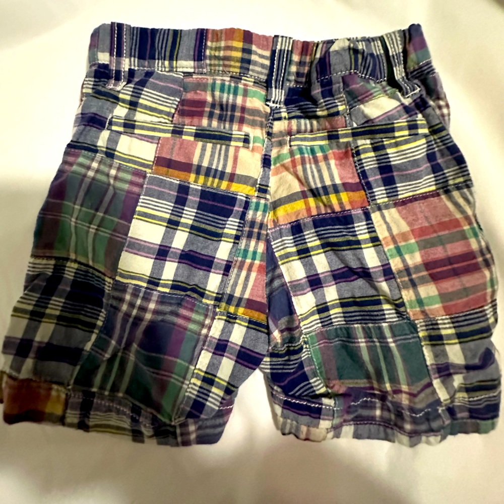 JCrew Crewcuts Stanton Shorts Boys size 3 great condition plaid patchwork